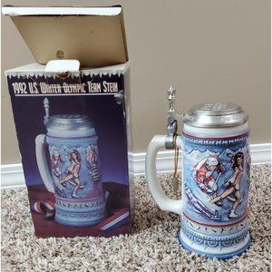 1992 U. S. Winter Olympic Team Albertville, France Lidded Stein